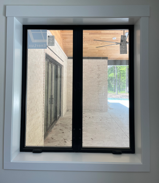 Low-E glass windows looking out on the porch.